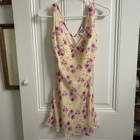 Princess Polly | Dresses | Princess Polly Nellie Mini Dress In Yellow Floral  | Poshmark